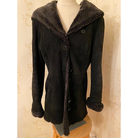 Studio Milano 100% Shearing Hoodie Jacket Ladies Medium - Picture 7 of 7